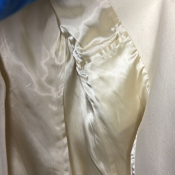 Banana Republic Cream Soft Wool Double Breasted Fully Lined Pea Coat Size Medium - Picture 11 of 16